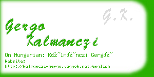 gergo kalmanczi business card